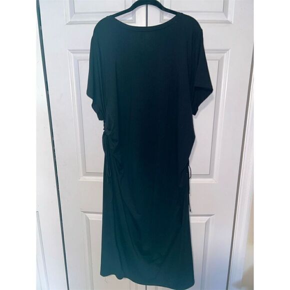 Lands' End Women's Plus 3X Black Tee Shirt Dress Short Sleeve Round Neck - Picture 8 of 8
